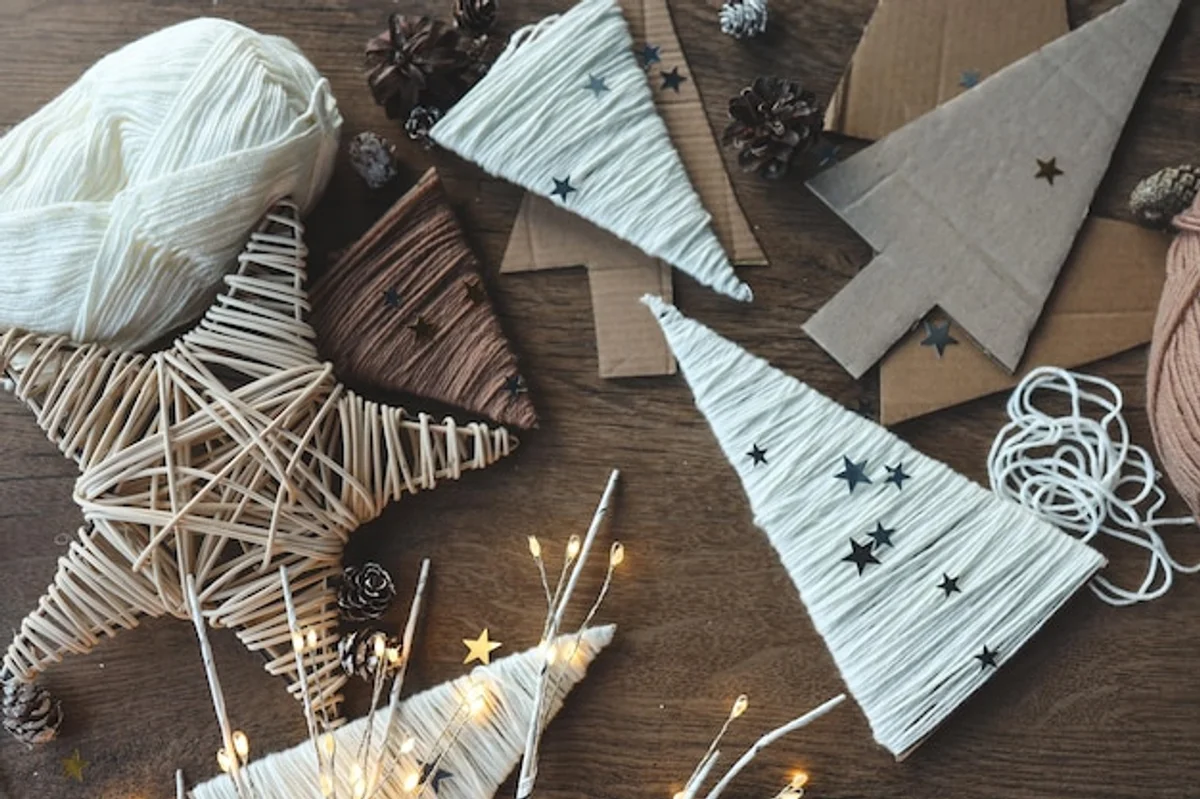 homemade DIY crafts in kitchen with recycled materials and paint