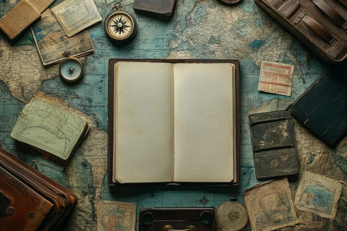 vintage travel guides bookshelf nostalgia