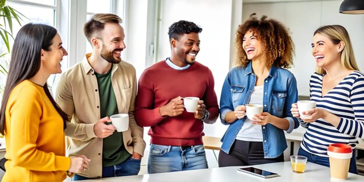 coffee break office energy people teamwork