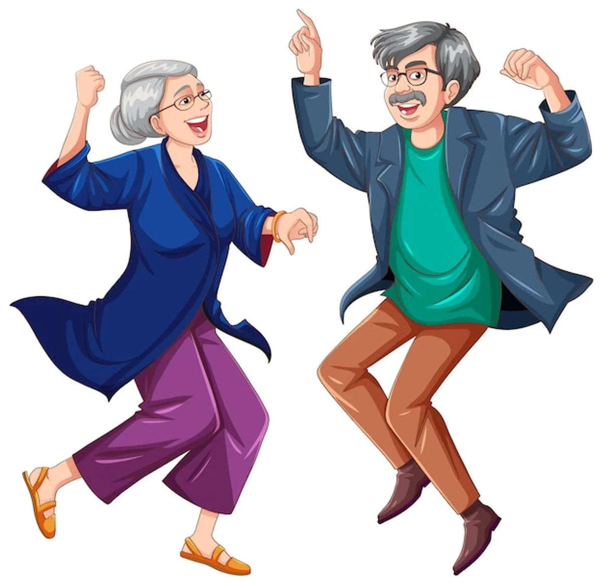 elderly people participating free public event park