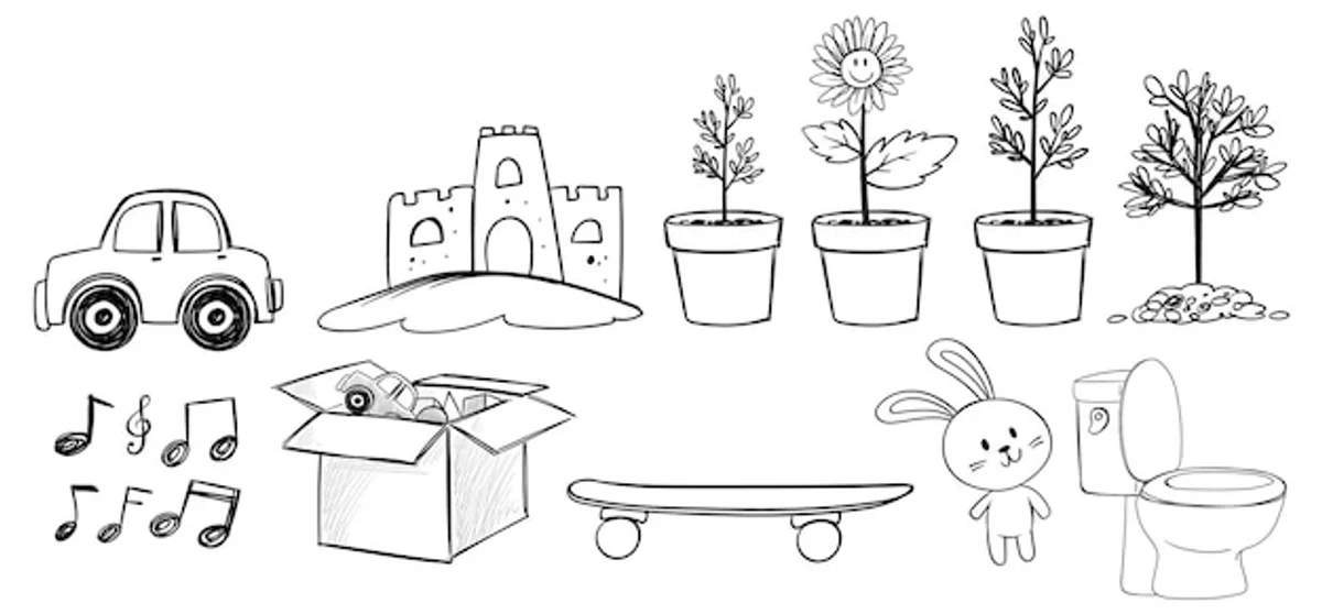 everyday objects creative drawing sketch