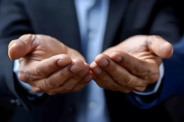 open palm gesture trust friends human body language