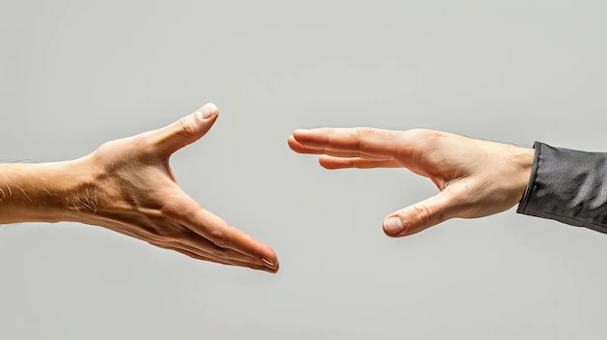 hand open palm trust friendship conversation