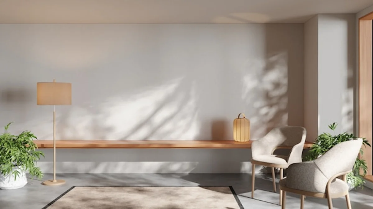 minimalist lifestyle living room sunny germany
