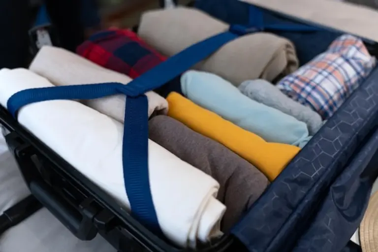 rolling clothes suitcase travel tidy