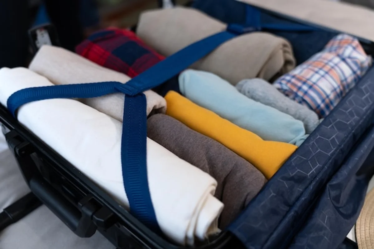 rolling clothes suitcase travel tidy