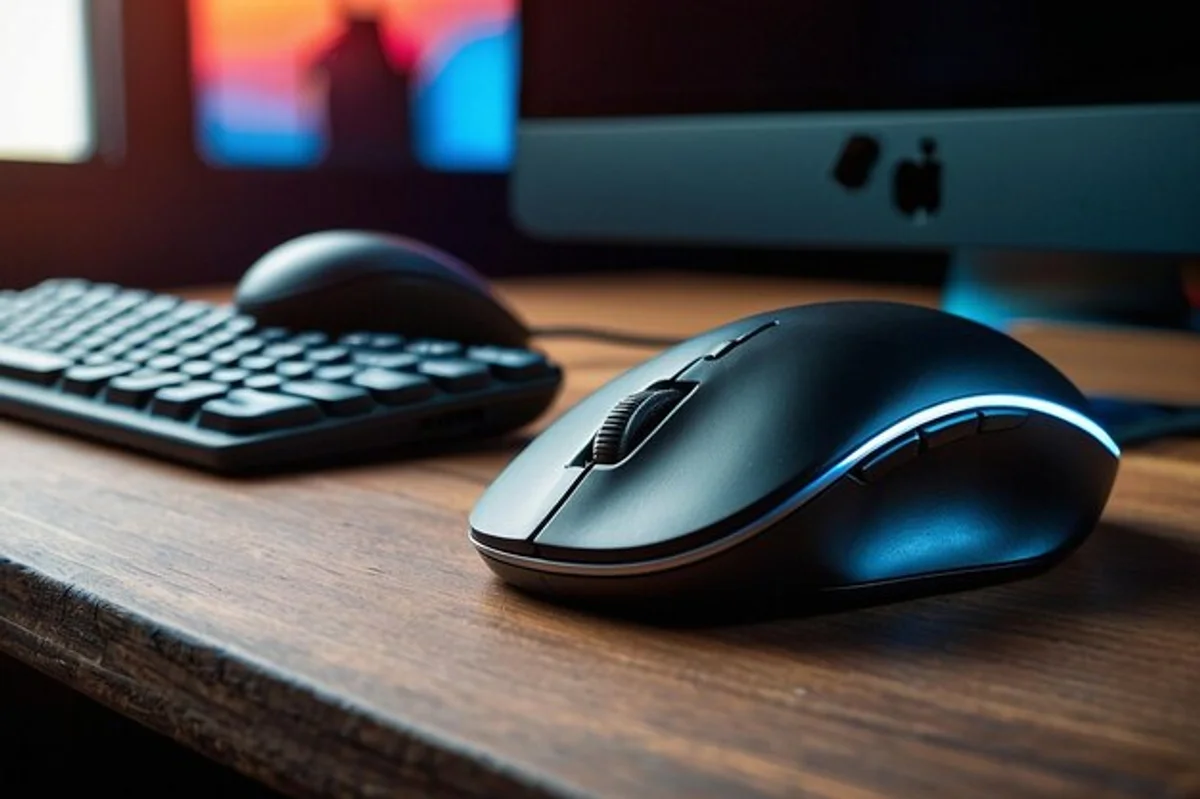 modern smart mouse ergonomic office setup