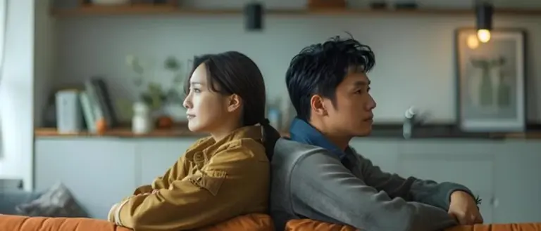 couple silent communication emotional moment