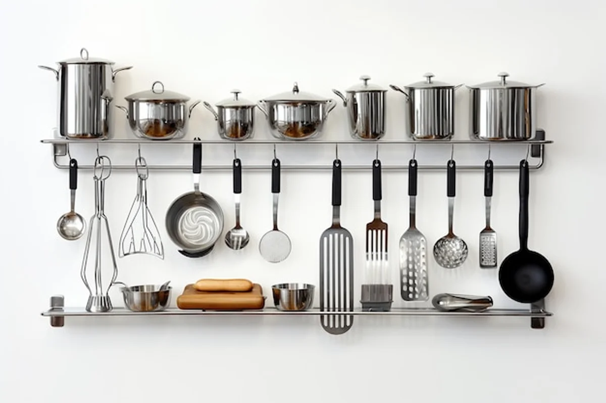 minimalistic spice shelf organized kitchen harmony