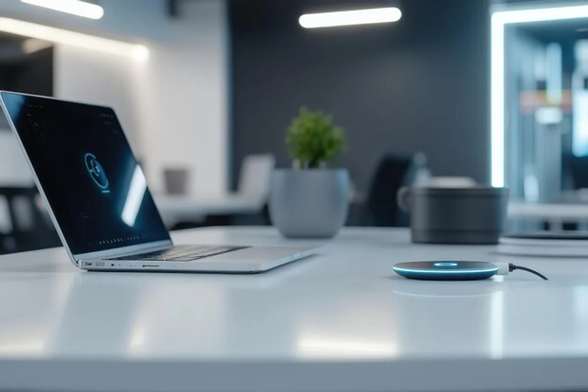 wireless charger modern interior workspace