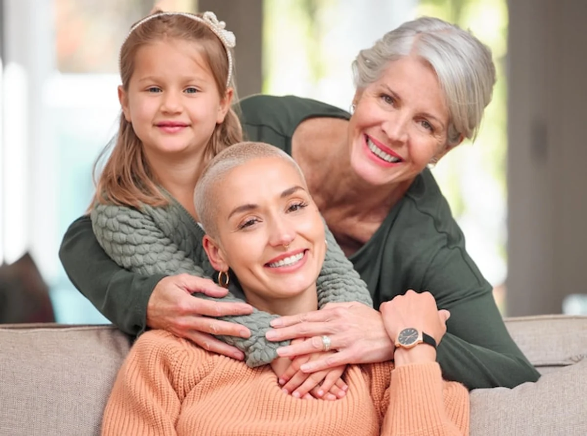 teenager parent connection Germany living room laughter
