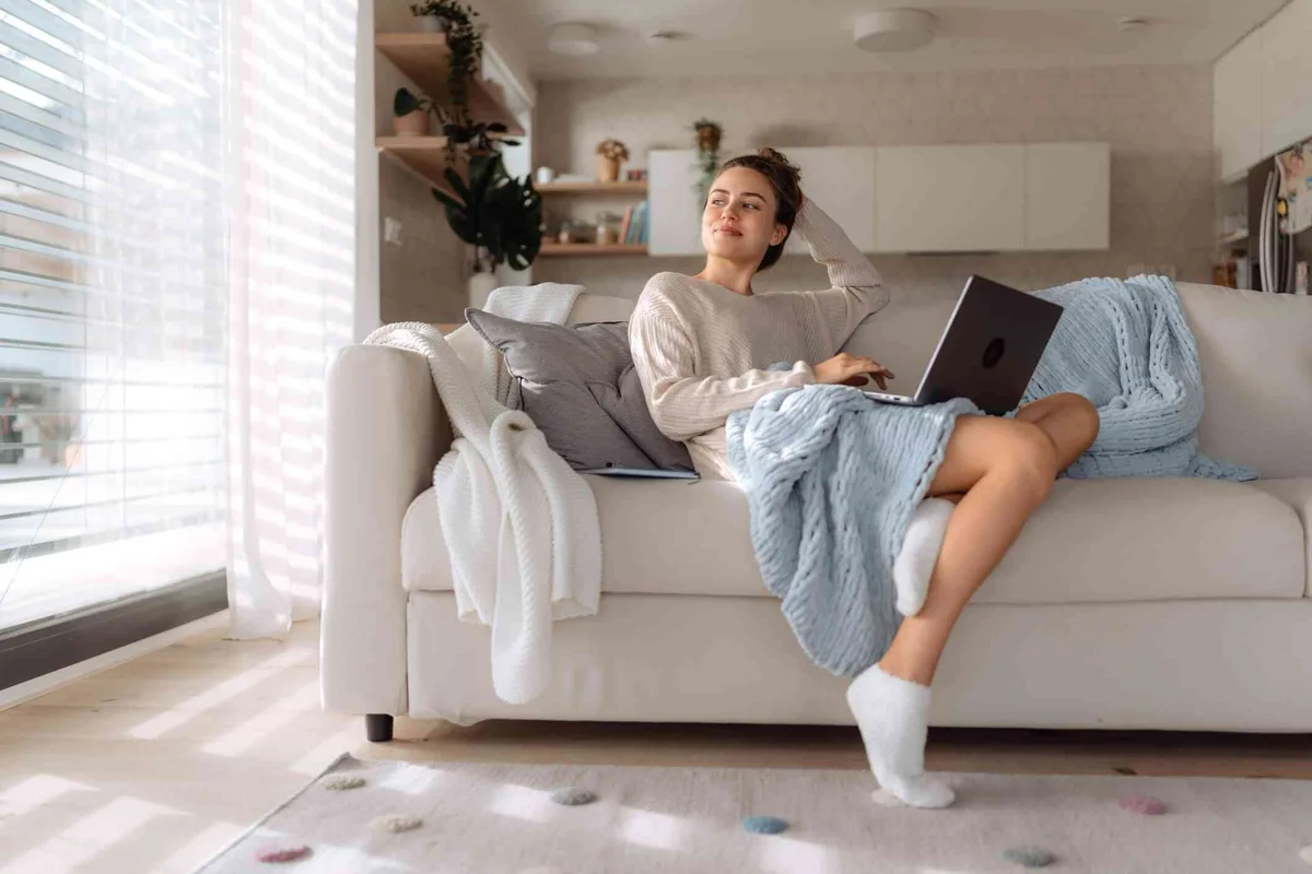 woman rediscovering inspiration hobby at home