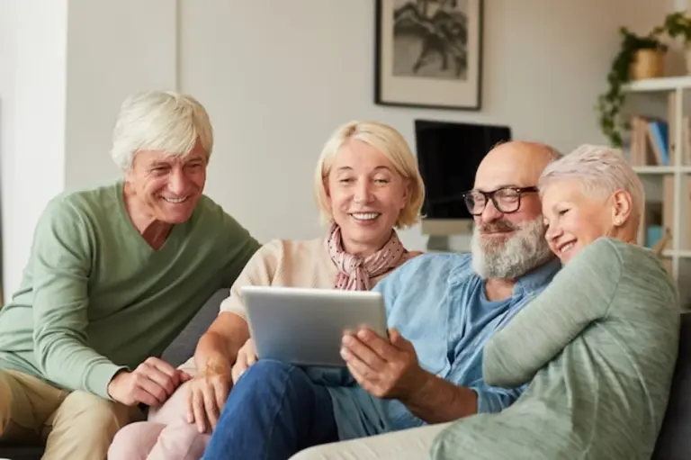 elderly person household organization modern devices