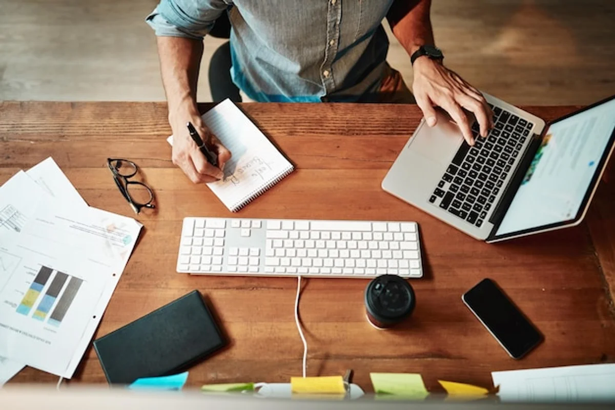 handwriting notes productivity desk