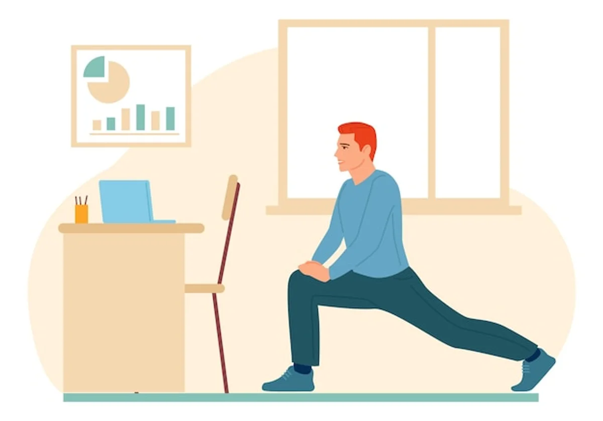 office worker standing break health