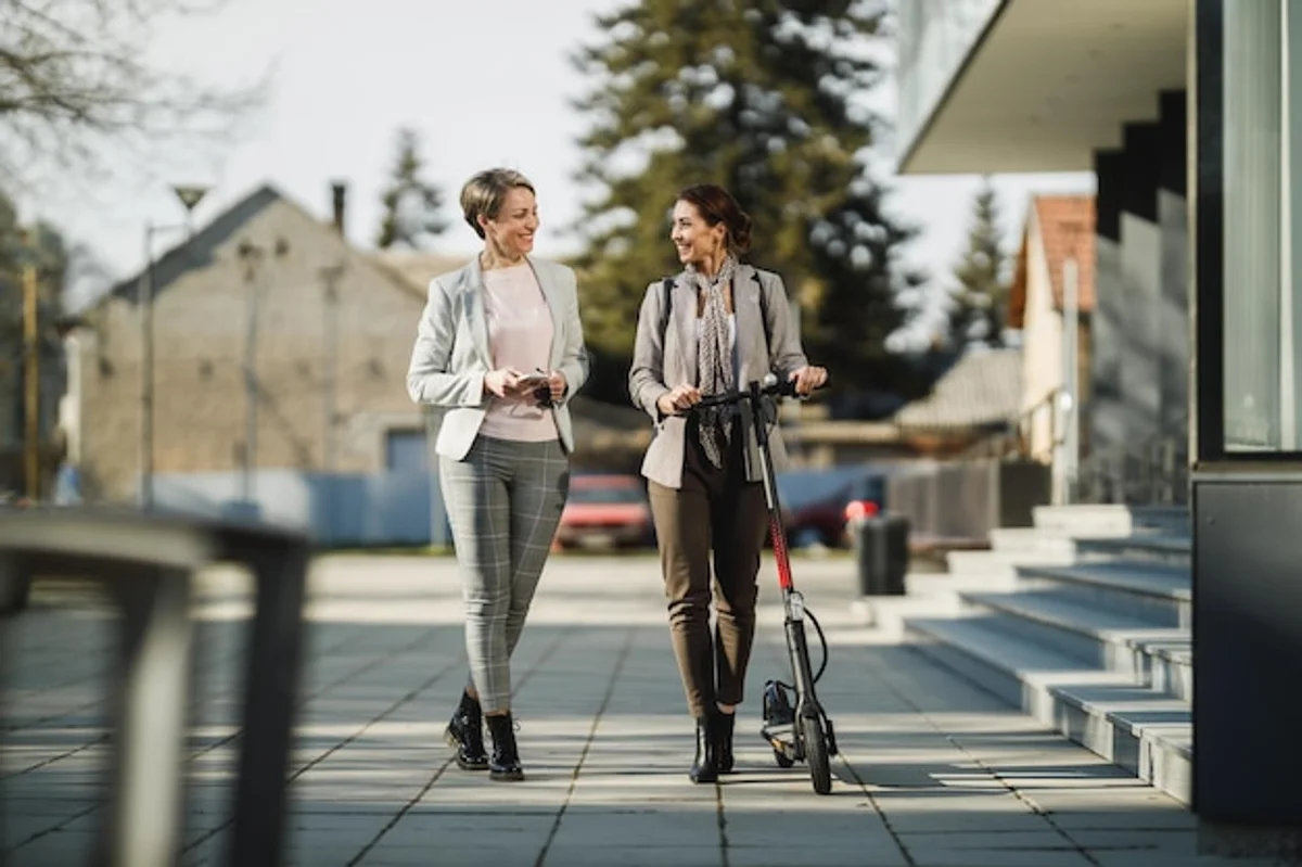 corporate worker walking in office break healthy lifestyle