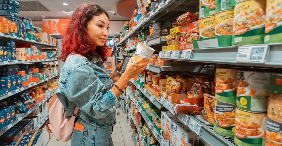 frugal shopping in German supermarket