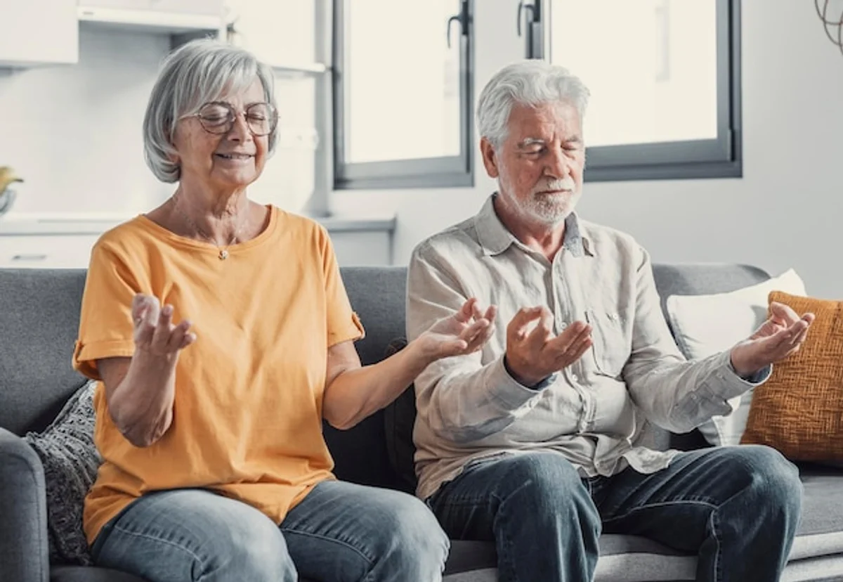 couple mindful talking communication living room