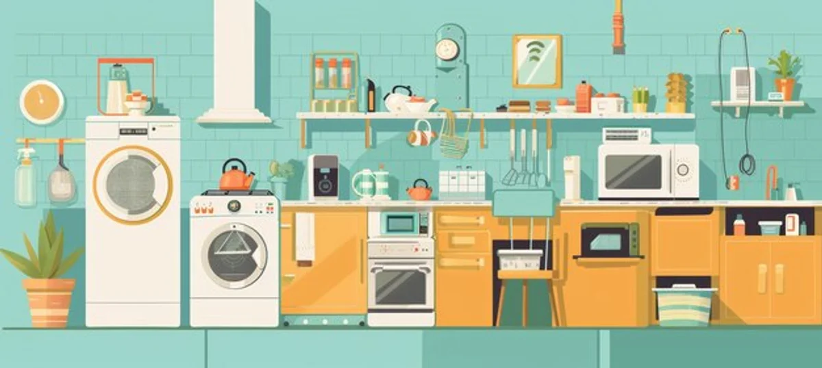 household appliances energy consumption infographic