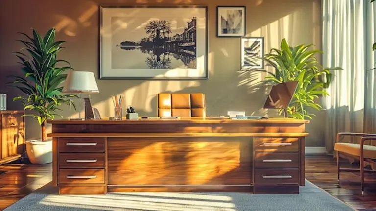 modern feng shui office desk organization