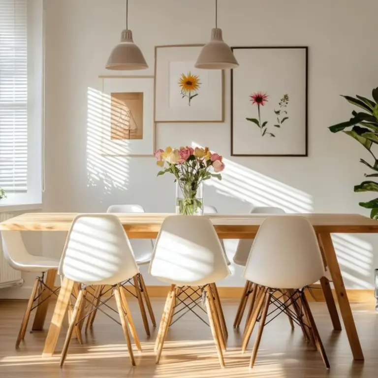 modern feng shui desk setup with plants and sunlight