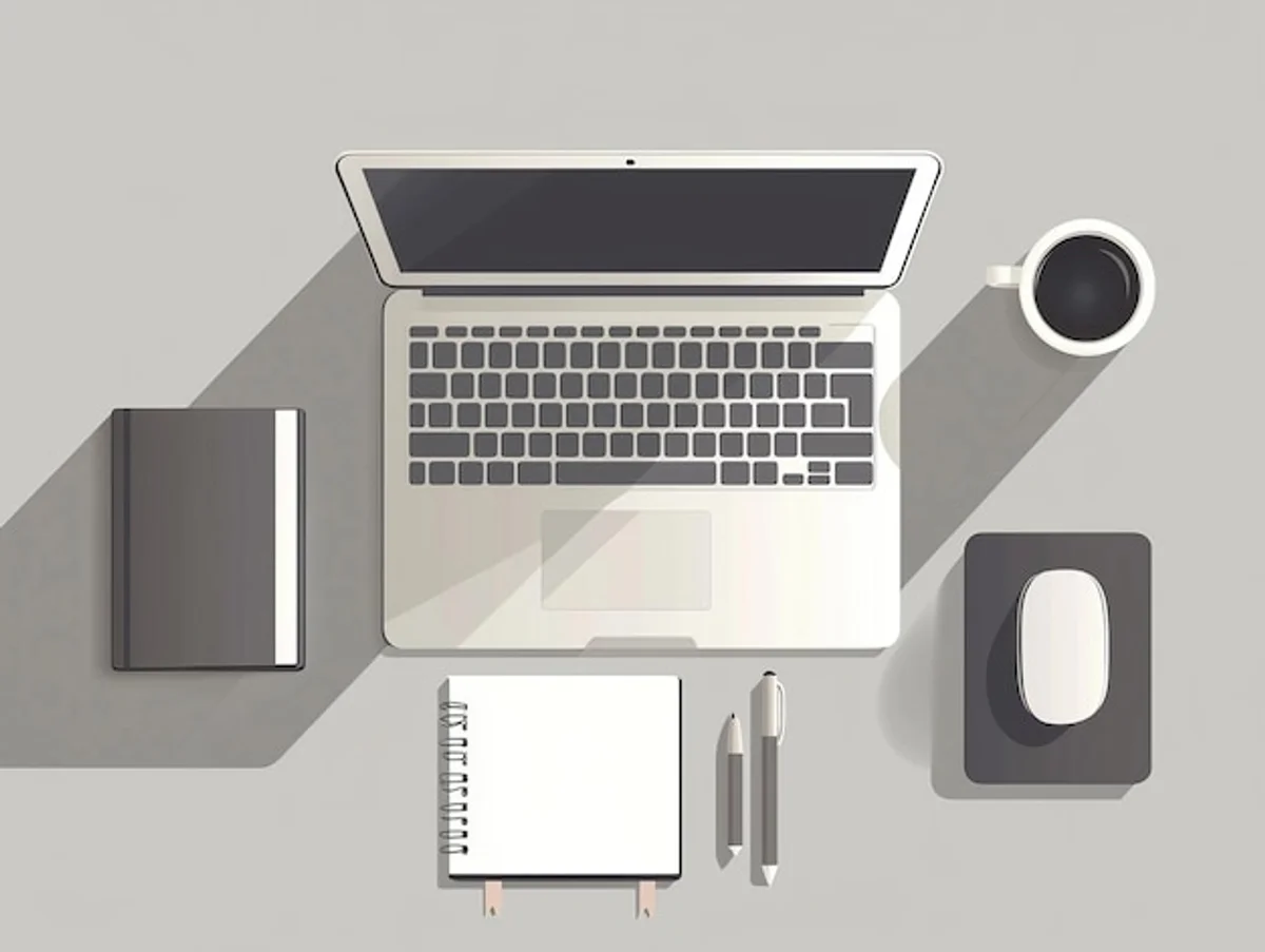 minimalist home office productivity app focus