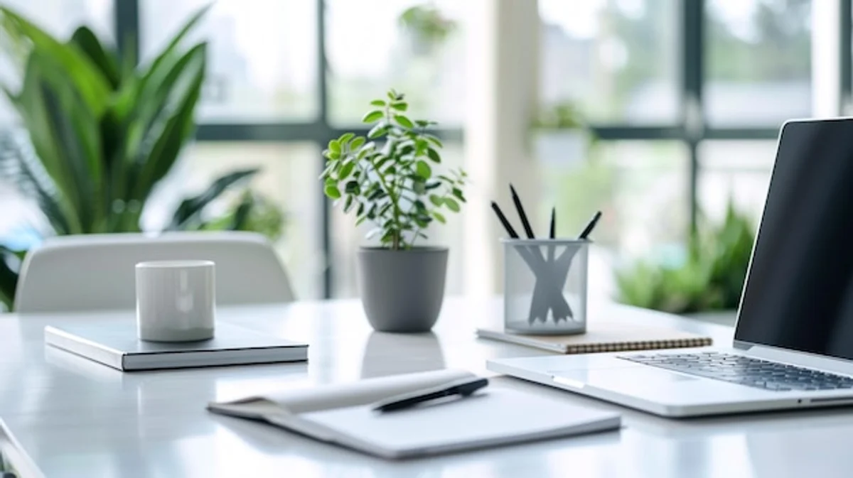 home office productivity workspace tidy desk