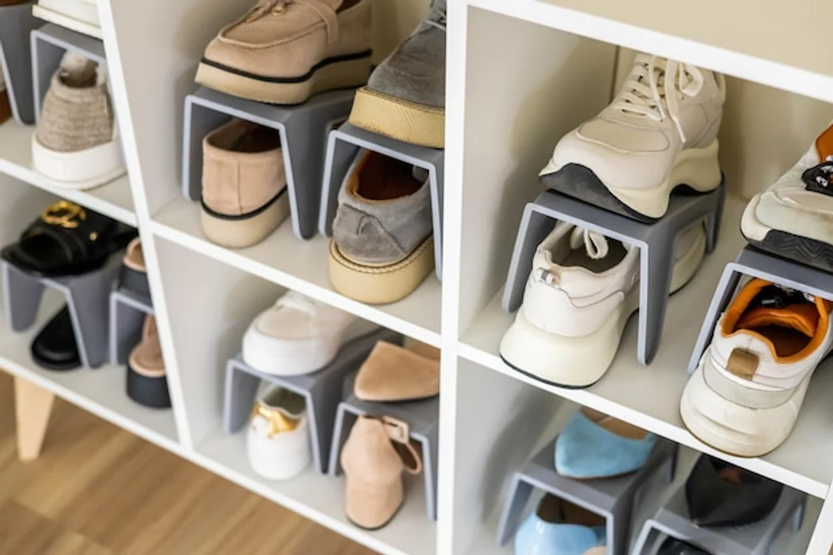 shoebox drawer organization DIY idea