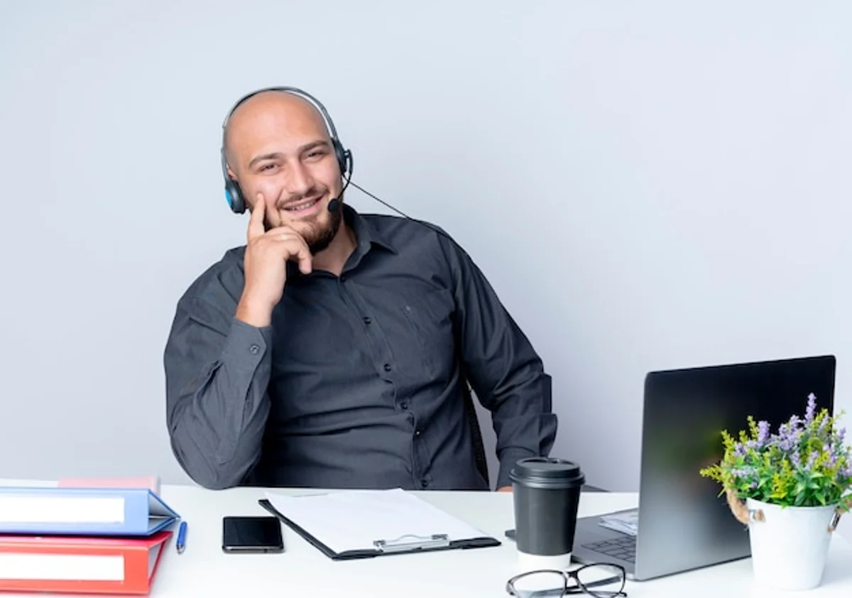german office worker sitting unhealthy posture