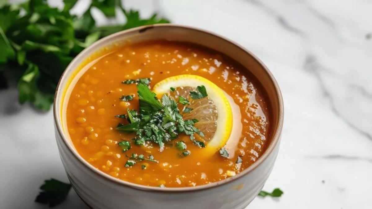 lemon juice in bowl of soup vibrant