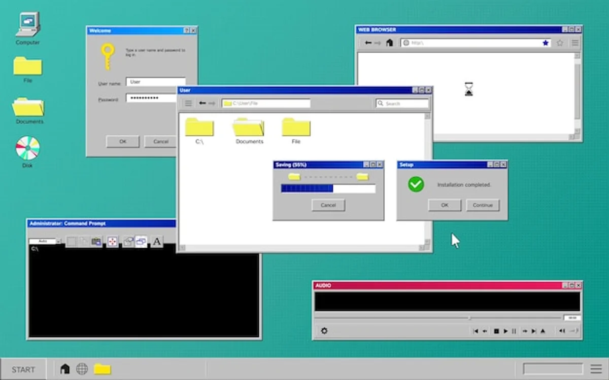 old laptop running linux mint modern desktop