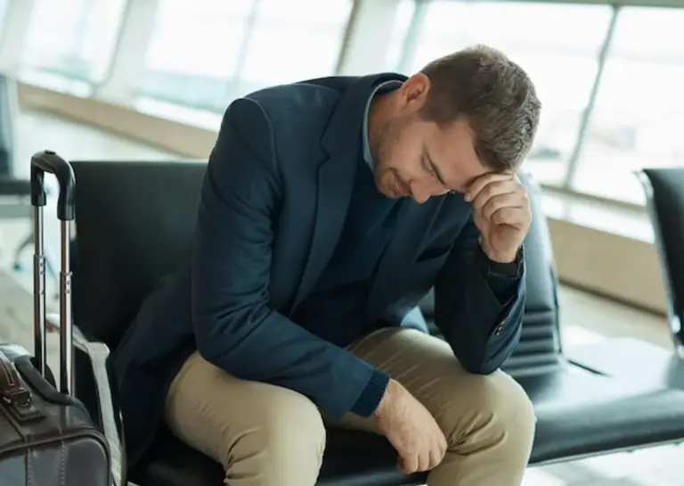 frustrated traveler hotel mistakes lobby