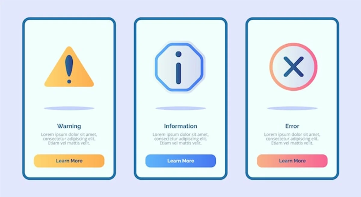 smartphone app crash warning sign