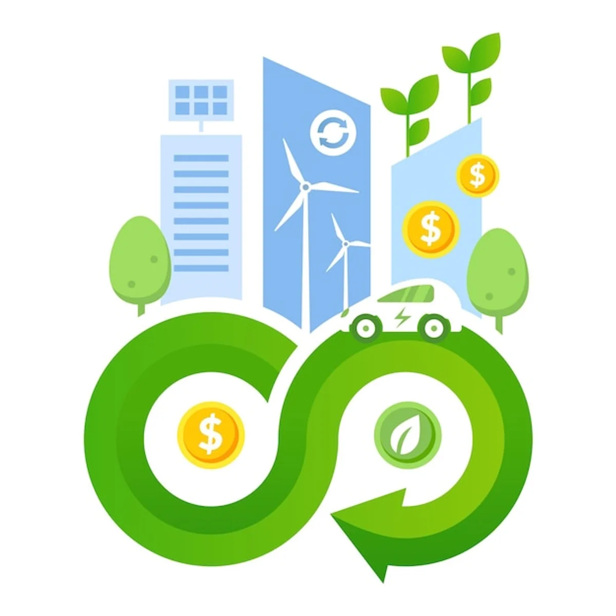 sustainable finance tools concept illustration