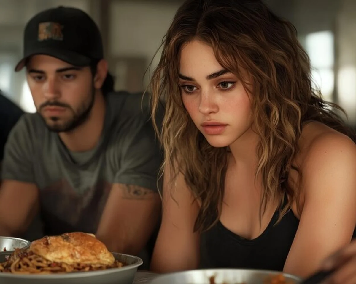 couple talking at dinner table candid sincere