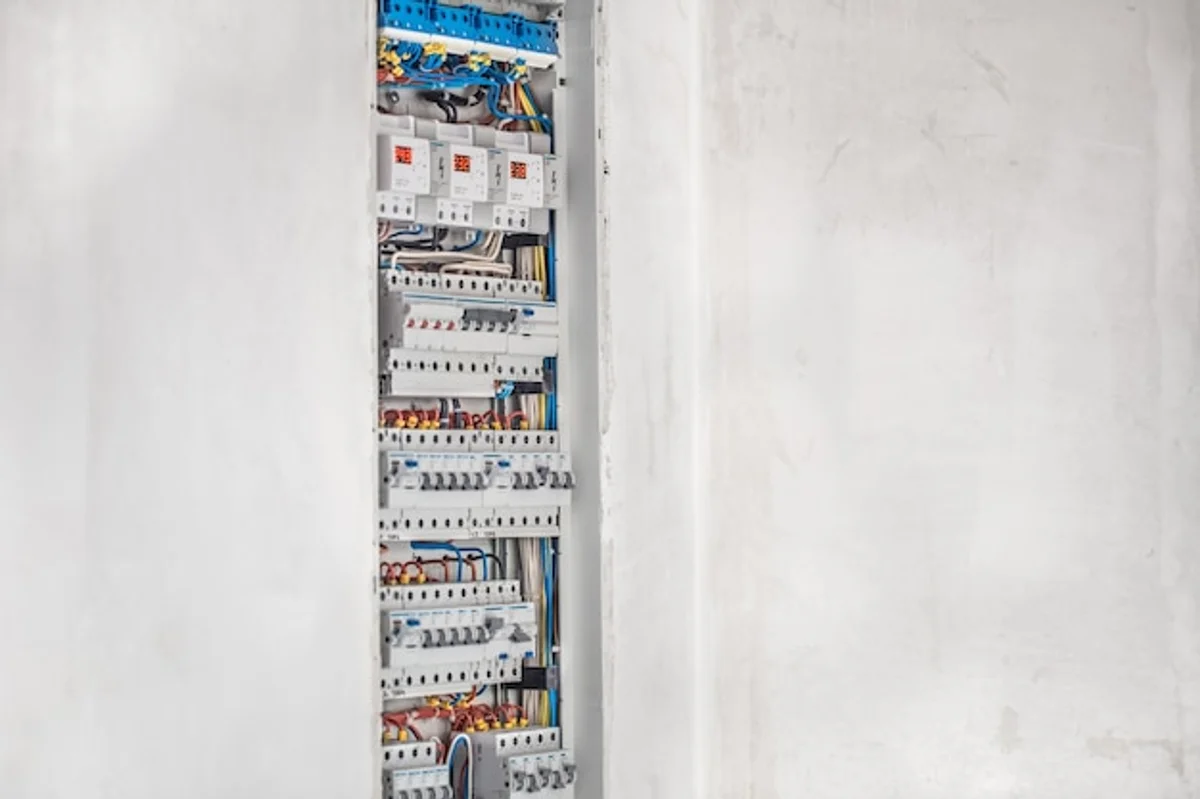 person turning off power strip in german home