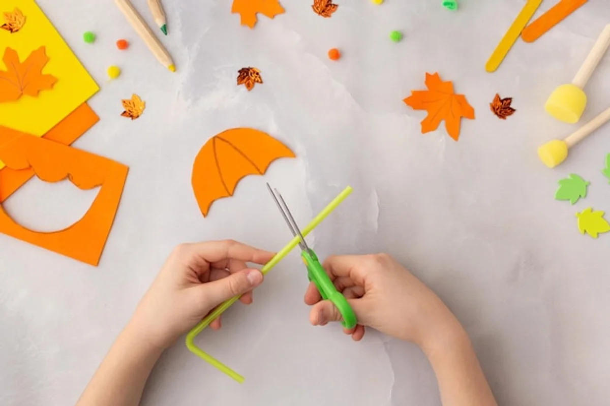 DIY umbrella art kids project