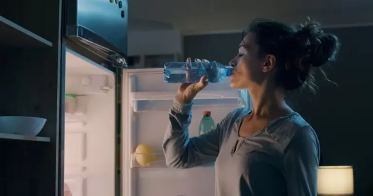 infused water bottles fridge close up healthy home germany