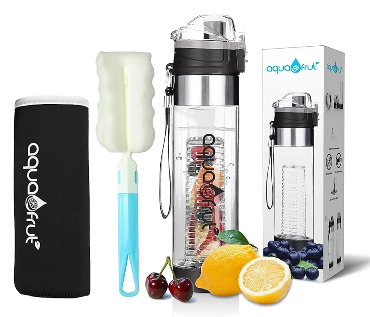 infused water bottles in fridge citrus berries fresh hydration germany