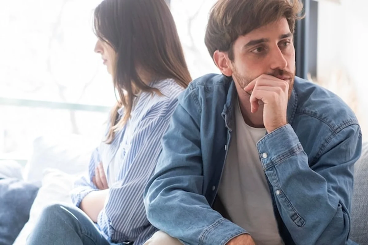 couple sitting together talking deeply
