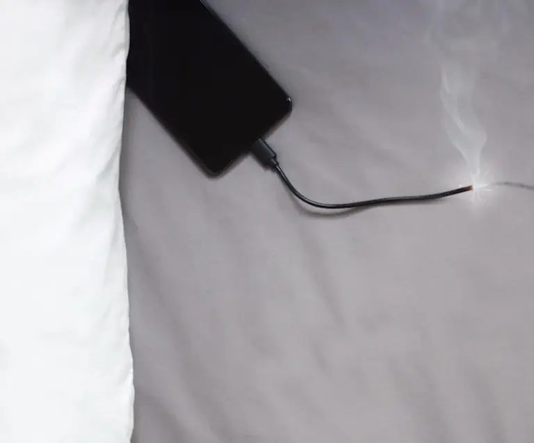 smartphone charging overnight risk