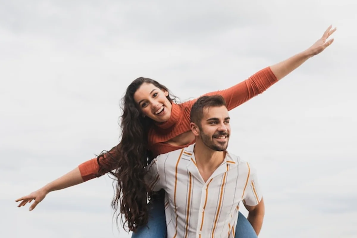 happy couple enjoying everyday life together