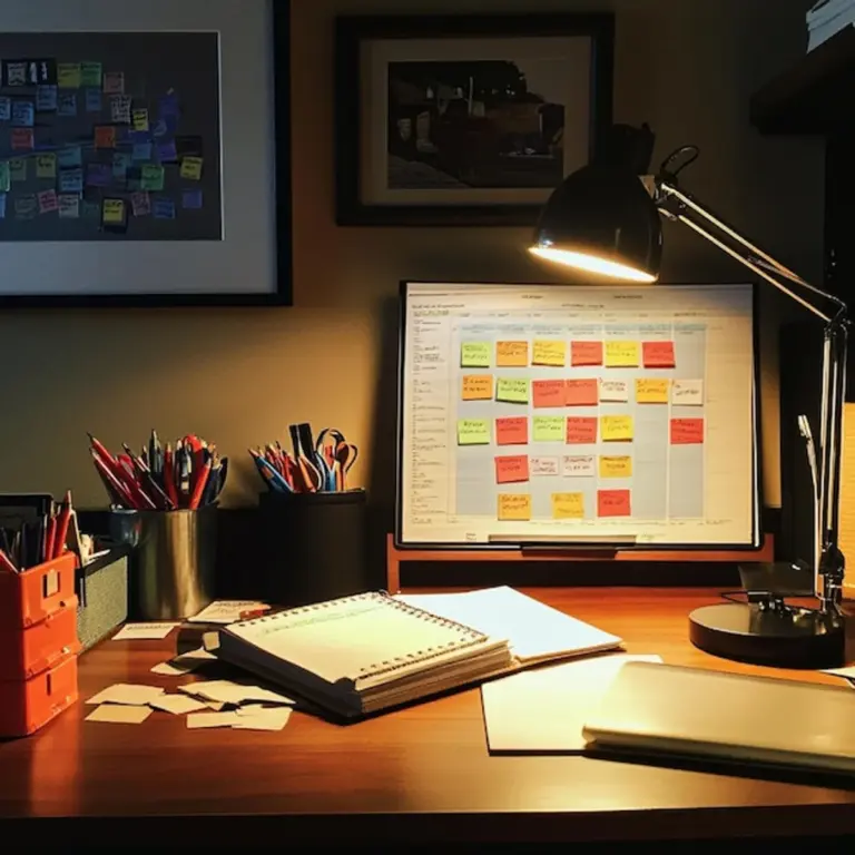 modern time blocking productivity office desk
