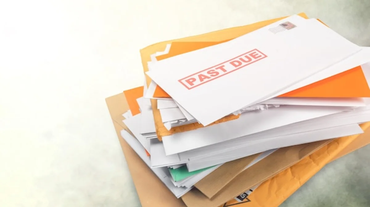receipts pile table home budget tracking