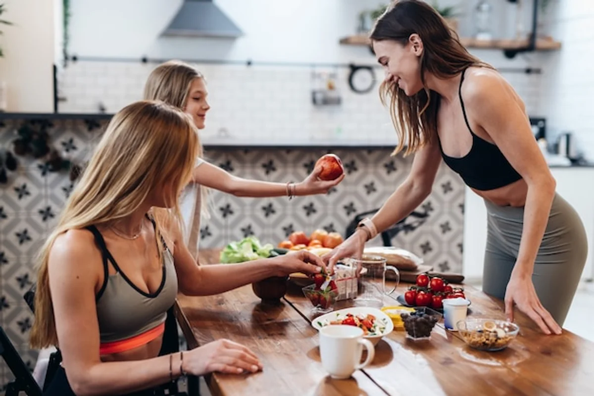 healthy post workout snack on kitchen table