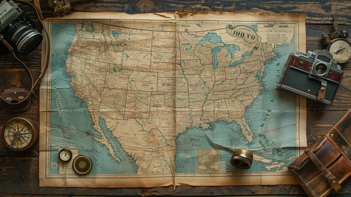vintage map adventure backpacker offline travel