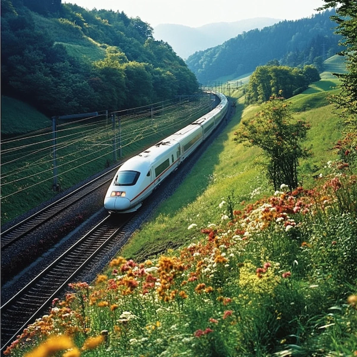 scenic train travel germany countryside