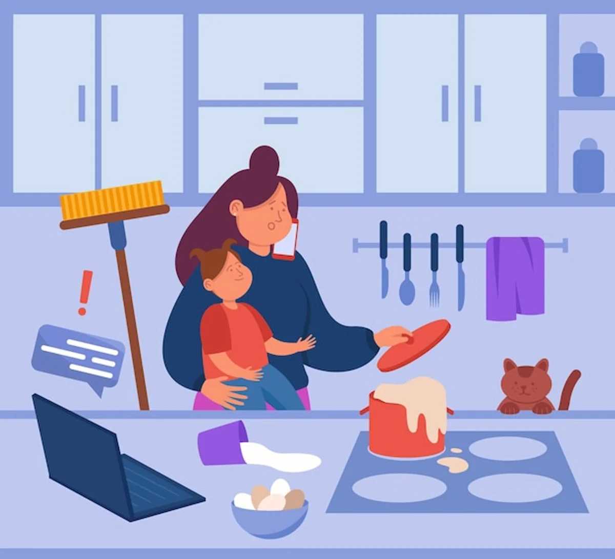 family talking at dinner table stress relief