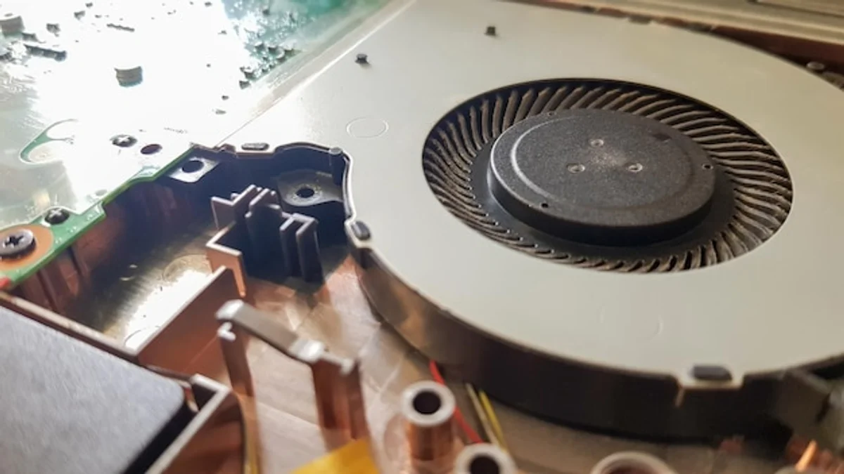 laptop cooling pad close up