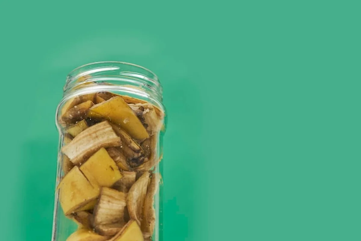 banana peel fertilizer herbs garden high detail